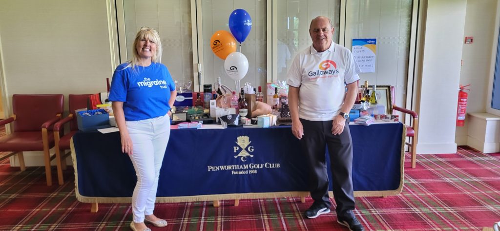 Donna fundraising at the golf club
